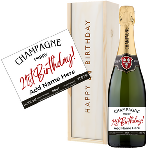 21st Birthday Personalised Champagne Gift