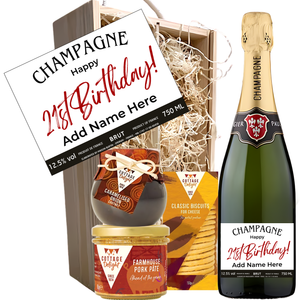 21st Birthday Champagne Hamper - Add Name to Bottle Label