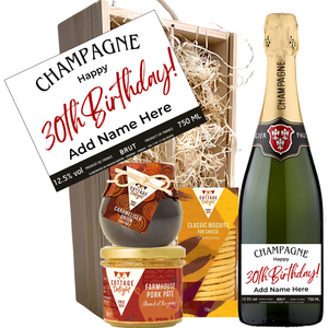 30th Birthday Champagne Hamper - Add Name to Bottle Label