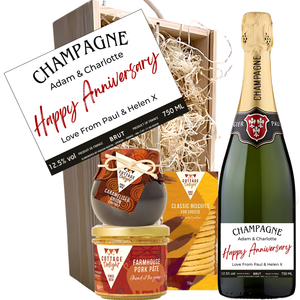 Anniversary Champagne Hamper - Add Names to Bottle Label