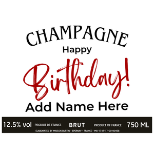 Birthday Champagne & Chocolates - Add Name to Bottle Label