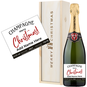 Personalised Champagne Christmas Gift