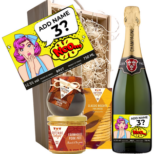 Humorous Noo Women Birthday Champagne Hamper - Add Name and Age to Bottle Label