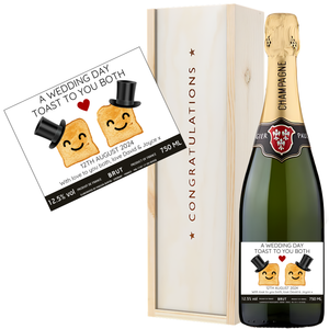 Wedding Toast Champagne - Mr & Mr Add Date and Message to Bottle Label