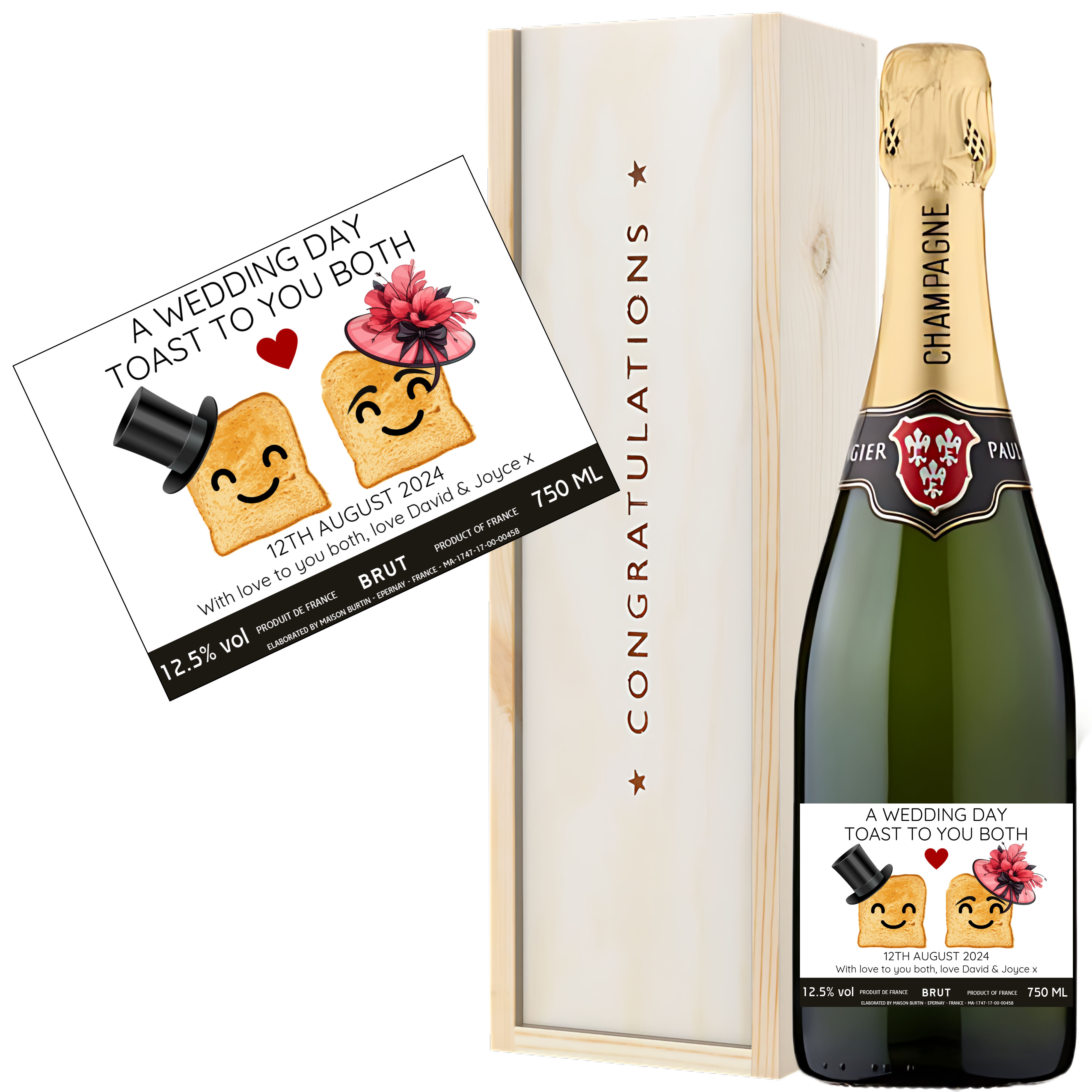 Personalised Champagne Wedding Gifts