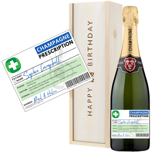 Personalised Birthday Prescription Champagne